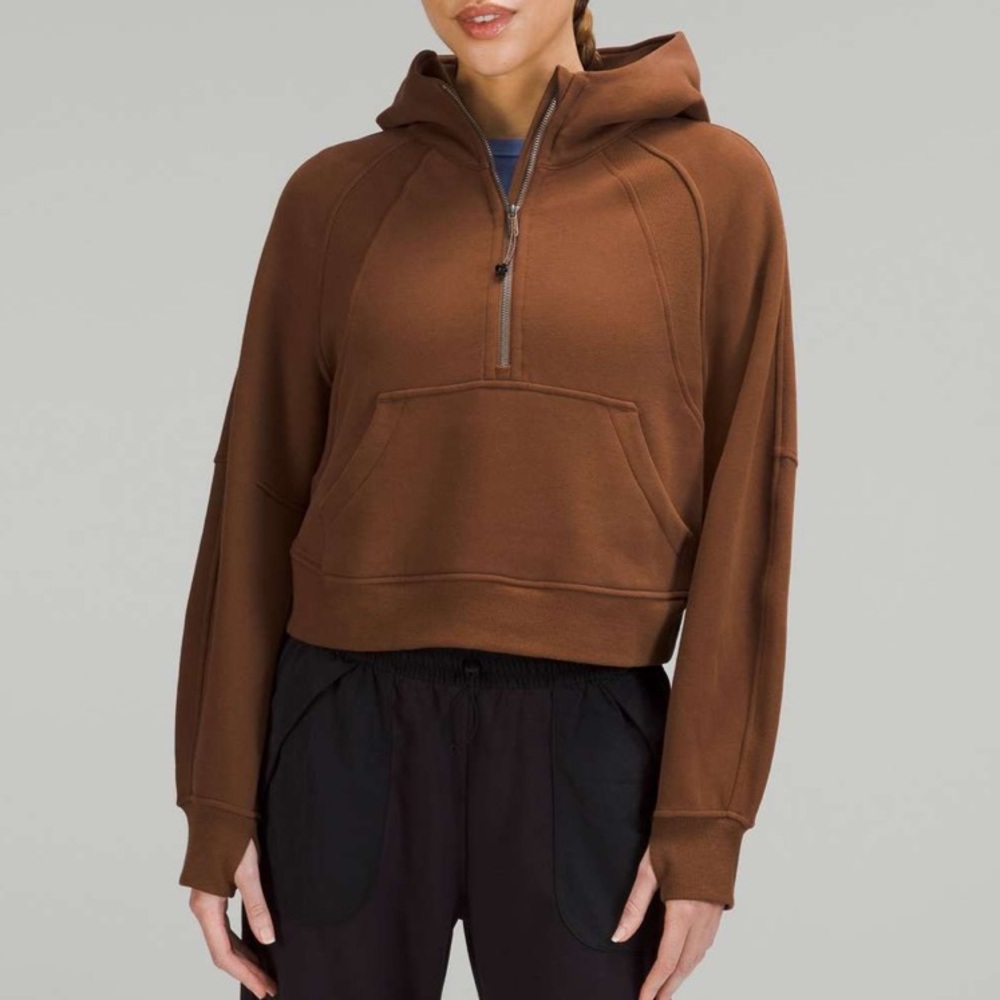 Lululemon Scuba Oversized Half-Zip Hoodie Roasted Brown Size: M/L